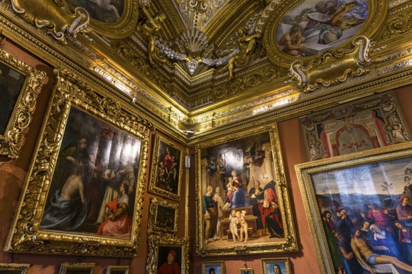 FLORENCE, ITALY, OCTOBER 28, 2015 : interiors and architectural details of Palazzo Pitti, october 28, 2015 in Florence, Italy, Europe