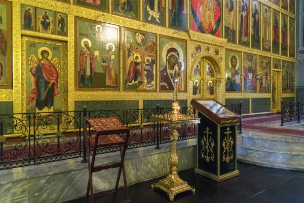 The iconostasis in Cathedral of the Annunciation in the Kremlin of Kazan, Russia, Europe