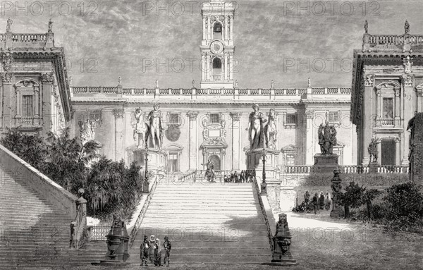 Palazzo Senatorio, Rome, Italy, 19th Century, Europe