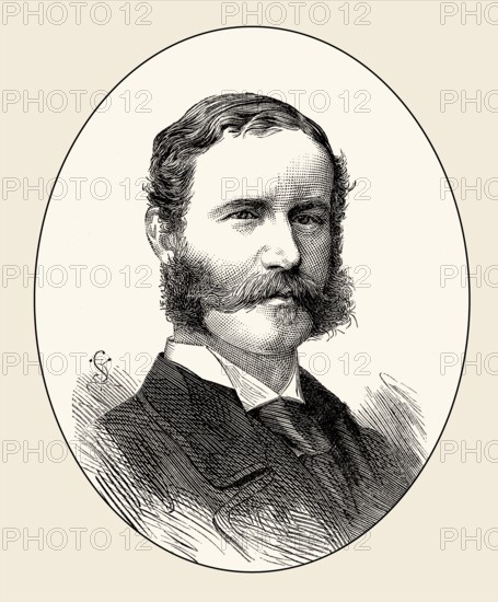 Lt Col. Philip Robert Anstruther, a British army officer, killed at the Battle of Bronkhorstspruit, Transvaal on 20 December 1880, From British Battles on Land and Sea, by James Grant