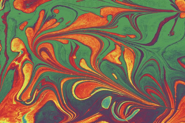 Ebru marble effect surface pattern design for print