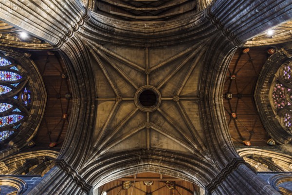 Glasgow, UK, December 6, 2023: Interior View of Glasgow Cathedral. Scotland, UK. Vaults