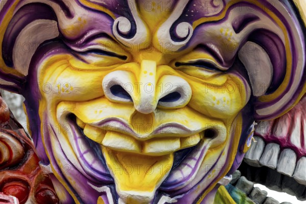 ACIREALE ITALY - FEBRUARY 26 2017: Detail of Parade float During The Carnival of Acireale on the Sicily Italy