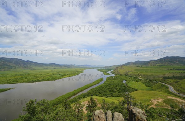 Summer hike in the most beautiful natural places of Buryatia, stop by the river