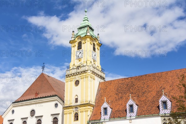 Old Town Hall in the city center of Bratislava, Slovakia, Europe