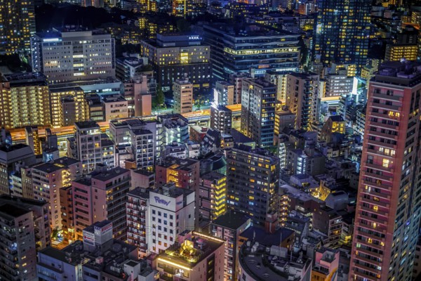 Tokyo night view as seen from Tokyo Tower. Shooting Location: Tokyo metropolitan area