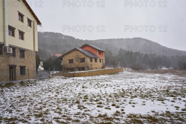 Virgen de la Vega first snow in Teruel at Spain