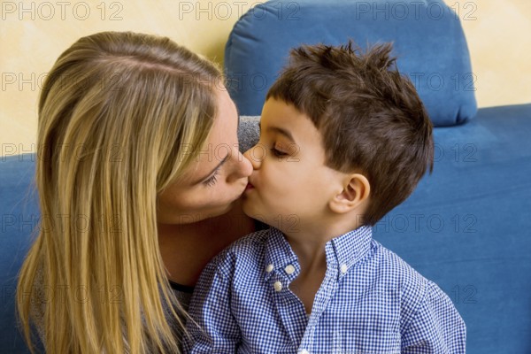 Mother and son, symbol of motherly love, happiness, harmony, closeness