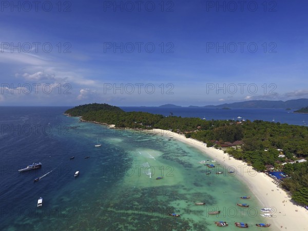 Aerial view on tropical Ko Lipe island in the Andaman Sea, Thailand, Asia
