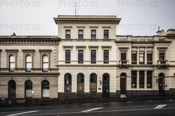 BALLARAT, AUSTRALIA, April 8 2023: The iconic architecture of the country Victorian town of Ballarat on a stormy autumn morning