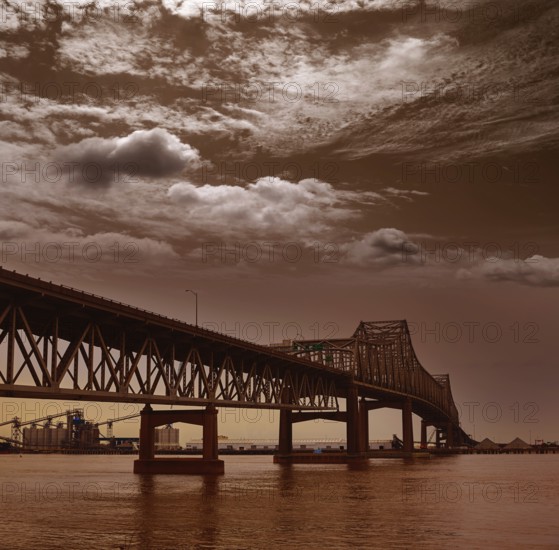 Louisiana Baton Rouge Horace Wilkinson Bridge Interstate i10 over Mississippi river USA