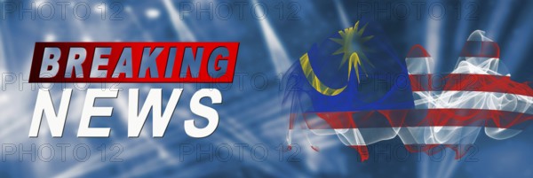 Malaysia Breaking News, Smoke Flag Background