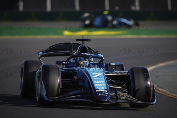 MELBOURNE, AUSTRALIA, MARCH 22: Jak Crawford USA and Dams Lucas Oil during qualifying at the 2024 Formula 2 Australian Grand Prix at Albert Park in Melbourne, Australia, Oceania