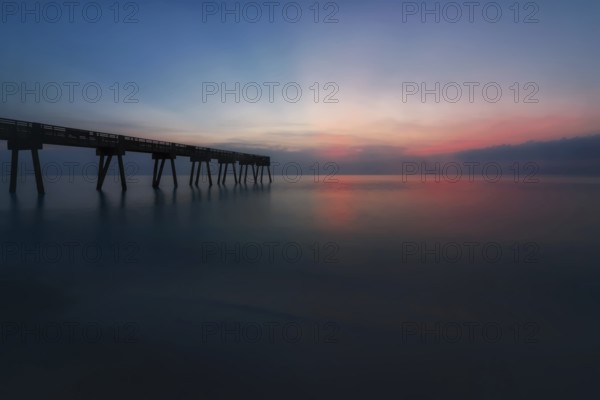 Sunrise over the Atlantic Ocean in Florida, USA. Color Image