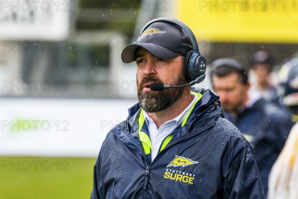 European League of Football, ELF/ Game: Barcelona Dragons at Stuttgart Surge on 18. Aug. 2024, in the Gazi-Stadion, Stuttgart, Germany, Europe