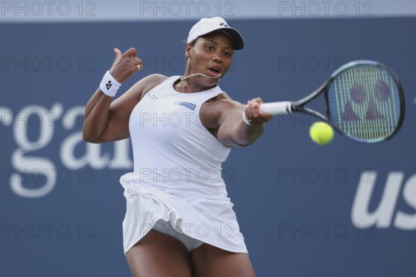 Tennis player Taylor Townsend in action at the US Open 2024 Championships, Billie Jean King Tennis Center, Queens, New York, USA, North America