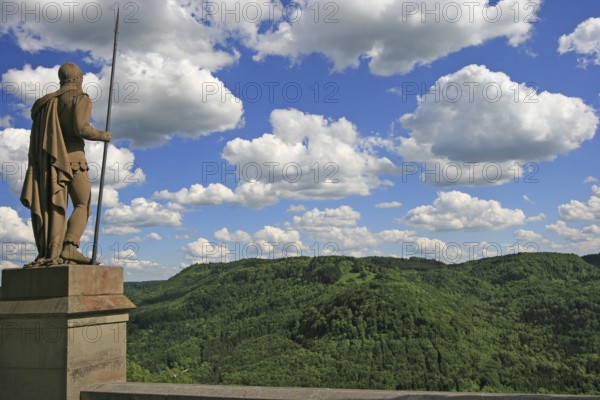 Hohenzollern Castle, ancestral castle of the princely family and former ruling Prussian royal and German imperial house of Hohenzollern, Bisingen, Baden-Württemberg, Germany, Europe