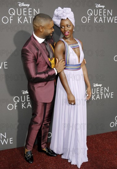 David Oyelowo and Lupita Nyong'o at the Los Angeles premiere of 'Queen Of Katwe' held at the El Capitan Theatre in Hollywood, USA on September 20, 2016, Hollywood, CA, USA, Los Angeles, California, USA, North America