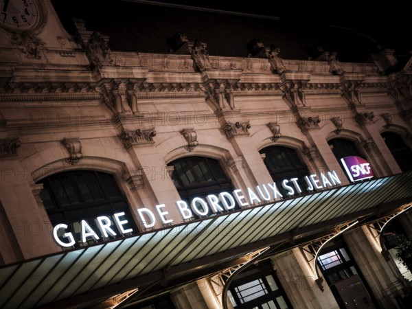 The Bordeaux St Jean train station, in Bordeaux, France, Europe