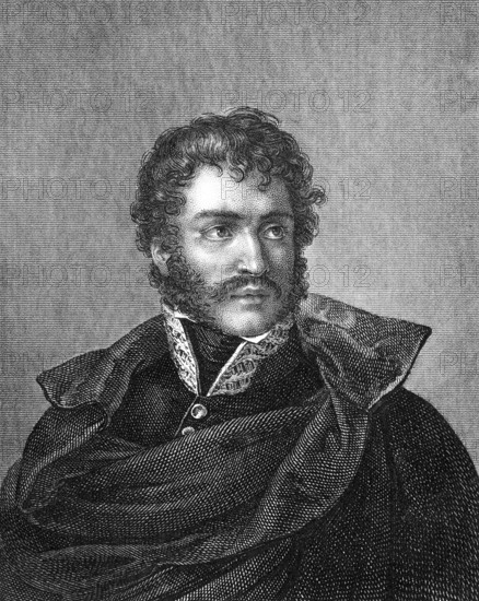 General Martín Francisco Javier Mina y Larrea, 1789-1817, nicknamed El Mozo, a Spanish lawyer and army officer, a Mexican revolutionary figure, Francisco Javier Mina Larrea, 1789-1817, ein spanischer Guerilla-Führer