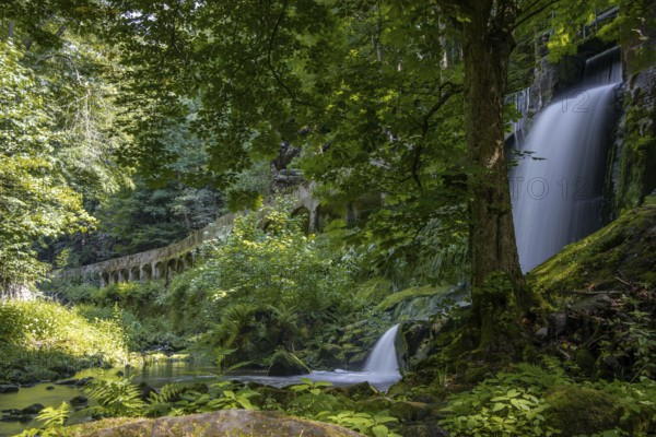 Old Niezelgrund hydroelectric power station Lohmen Gorge waterfall
