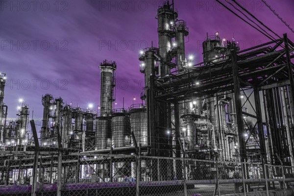 Factory night view of the Keihin region. Shooting Location: Kawasaki City, Kanagawa Prefecture