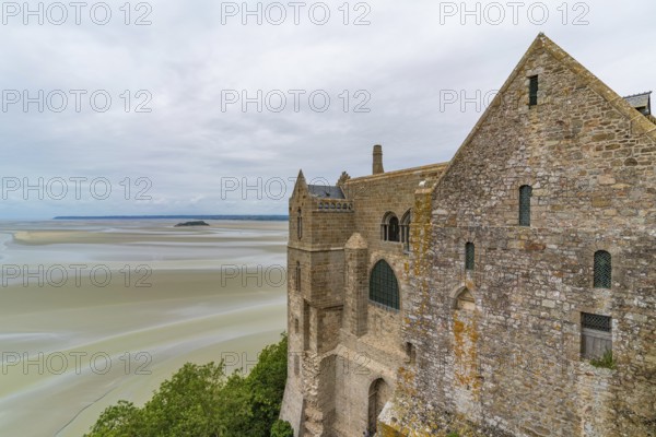 Abbey of Mont Saint Michel, an UNESCO island in Normandy, France, Europe