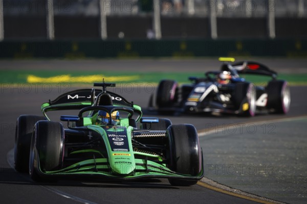 MELBOURNE, AUSTRALIA, MARCH 22: Zane Maloney of Barbados and Rodin Motorsport during qualifying at the 2024 Formula 2 Australian Grand Prix at Albert Park in Melbourne, Australia, Oceania