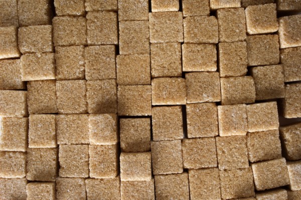 Background formed by a set of cubes of cane sugar