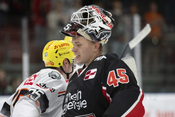 Tobias Ancicka (Cologne Sharks, #45), PENNY DEL, Test match Cologne Sharks - Lions Frankfurt on 25.08.2024 at K2 in Cologne Germany .photo: Laura Dick