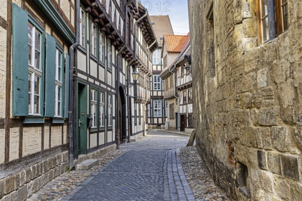 Pictures from the historical Quedlinburg historical half-timbered houses alley