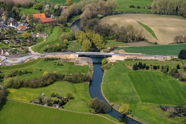 Construction of a new bridge over the Lippe in Ahsen near Datteln. Eversumer Straße