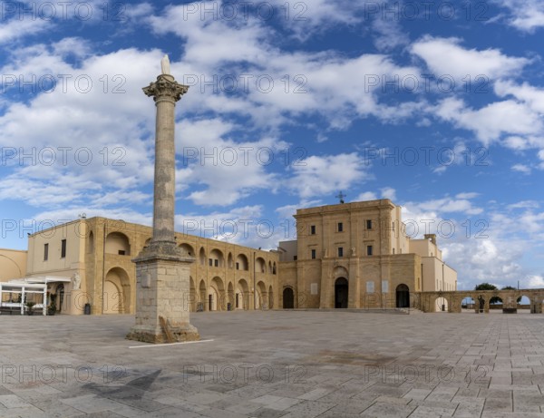 Santa Maria di Leuca, Italy, 29 November, 2023: view of the Santa Maria di Leuca sanctuary and the Cristo Re Church, Europe