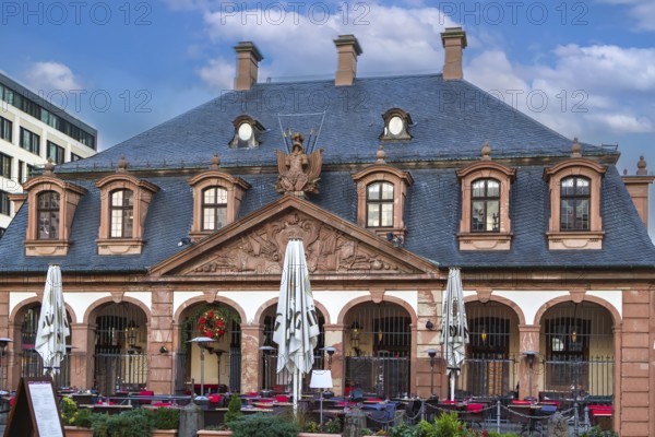 The former guard-house (Hauptwache) is baroque building in central point of Frankfurt am Main, Germany, Europe
