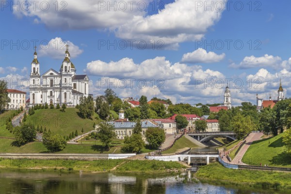 View of Vitebsk from Western Dvina river, Belarus, Europe
