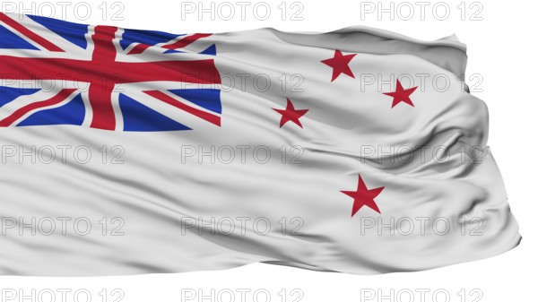 New Zealand Flag, Isolated On White Background
