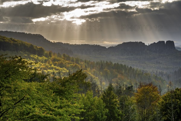 Magical evening mood in Saxon Switzerland 5