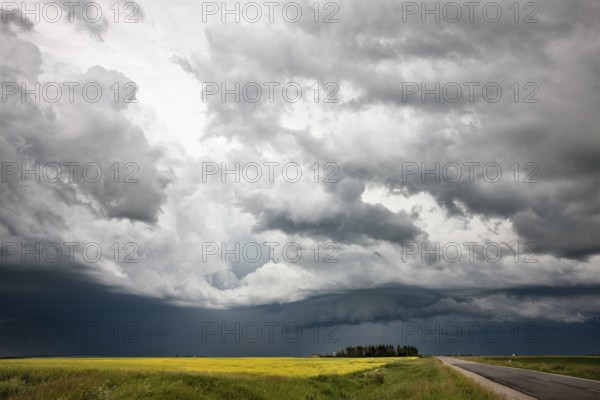 Storm Clouds Prairie Sky Canada Ominous danger