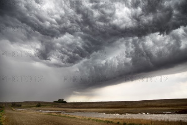 Prairie Storm Clouds Canada Saskatchewan Abandoned Buildings
