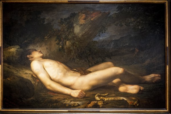 Biblical scene: Abel, 1864, oil on canvas, Ricard Anckermann