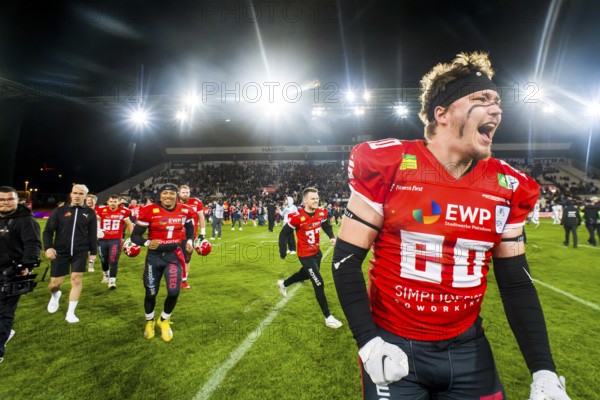 erima GFL BOWL, Game: Potsdam Royals - Schwaebisch Hall Unicorns in the Stadion an der Hafenstraße in Essen Germany on 14. 10. 2023 .