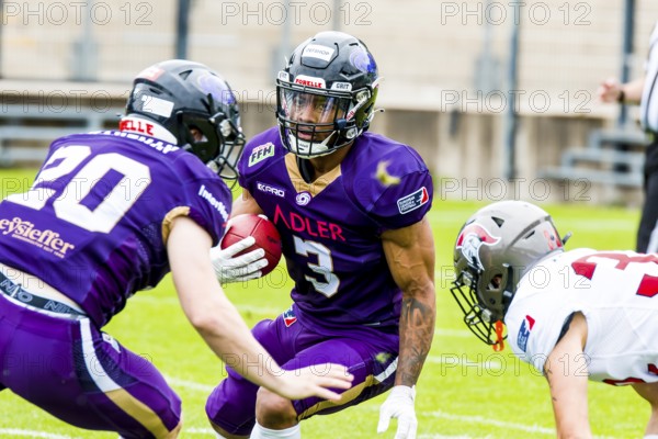 FEuropean League of Football, ELF/ Game : Cologne Centurions at Frankfurt Galaxy on July. 01. 2023, in the PSD Bank Arena, Frankfurt, Germany rankfurt Galaxy, DB # 3 BerDale Robins
