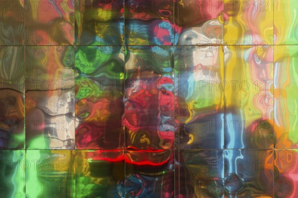 The colourful reflections in the convention centre, Montreal, Province of Quebec, Canada, North America