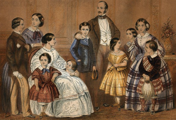 Queen Victoria and Prince Albert with their children