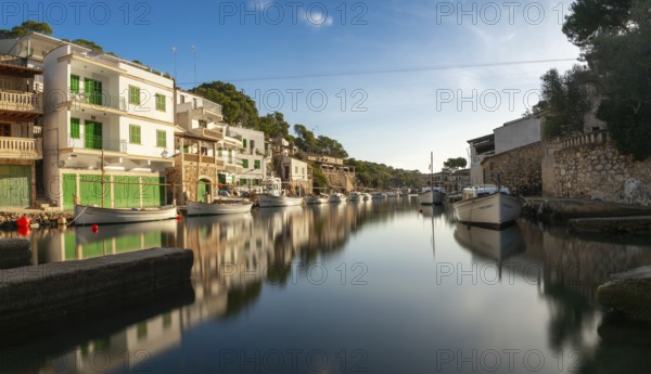 Puerto de Cala Figuera, Spain, 22 Janaury, 2024: long exposure view of the picturesque village and harbor at Cala Figuera on Mallorca, Europe