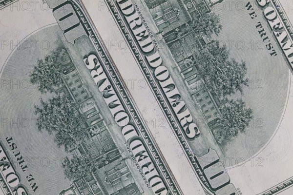 Detail of US dollar banknotes