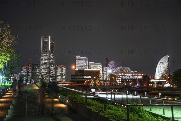 Yokohama Minato Mirai of night view. Shooting Location: Yokohama-city kanagawa prefecture