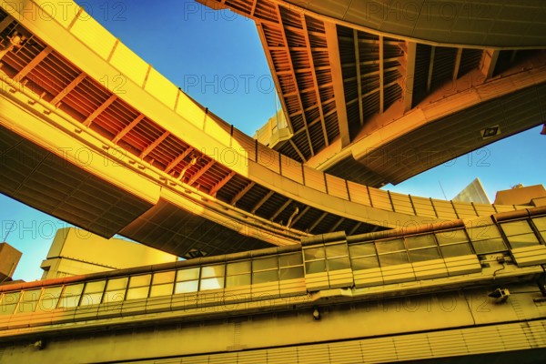 Expressway bridge (traffic image). Shooting Location: Shinjuku-ku, Tokyo
