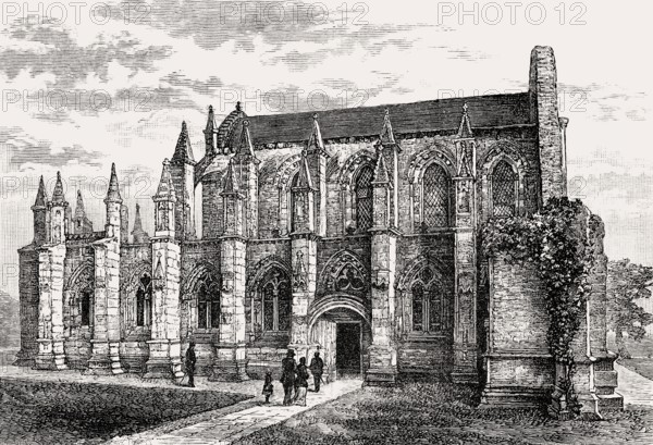 Rosslyn Chapel, Roslin, North front, Scotland, 19th century