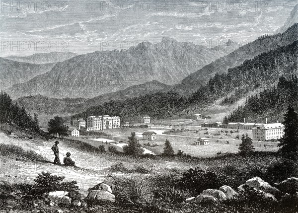 Kurort St. Moritz, Alpenort im Engadin in der Schweiz, 19.